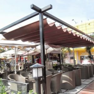 Mái che di động quán cà phê