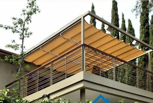 Mái che xếp ban công